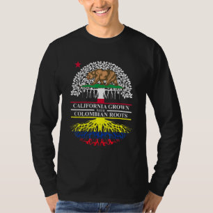 California Grown With Colombian Roots Colombia Anc T-Shirt