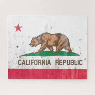 California Grunge State Flag Jigsaw Puzzle