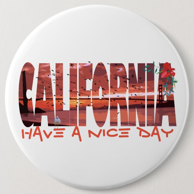 California - Have A Nice Day Button (Front)