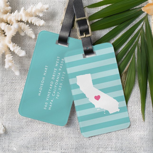 California Heart | Home State Luggage Tag (Creator Uploaded)