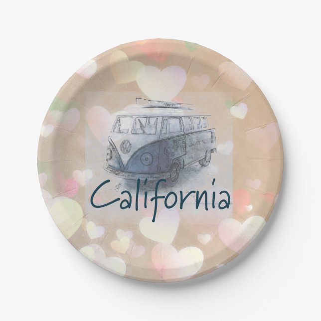 California Heart Paper Plate (Front)