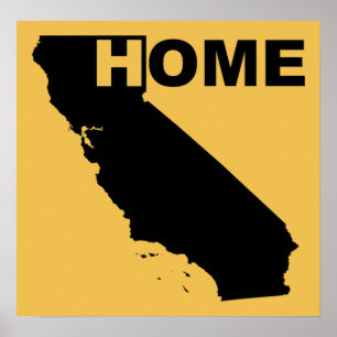 California Home Poster Sign I Love