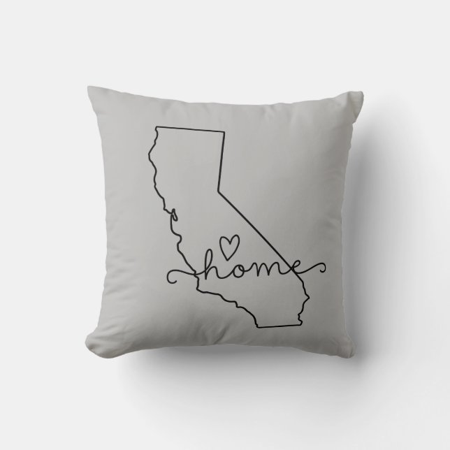 California Home State Love, Moveable Location Cushion (Front)