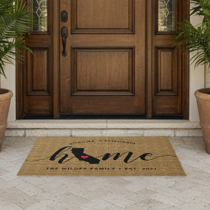 California Home State Personalised Doormat