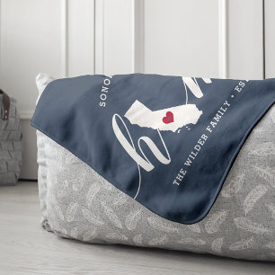 California Home State Personalised Sherpa Blanket