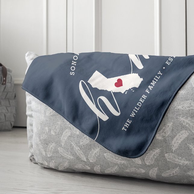 California Home State Personalised Sherpa Blanket (Creator Uploaded)