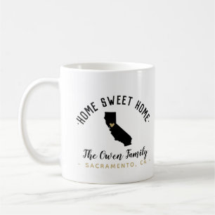 California Home Sweet Home Family Monogram Mug