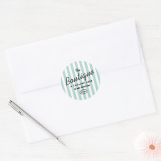 California Hotel Inspired Striped Round Labels