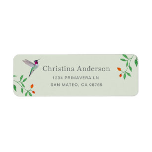 California Hummingbird  Address