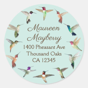 California Hummingbirds Classic Round Sticker