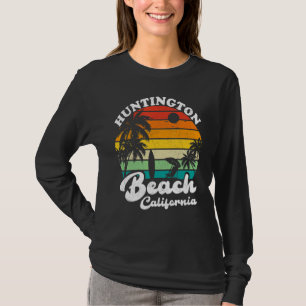 California Huntington Beach Vintage Retro Summer V T-Shirt