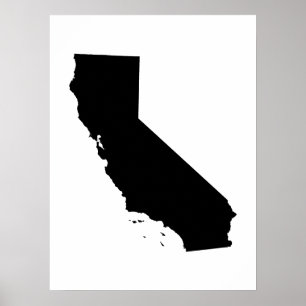 California in Black and White Poster