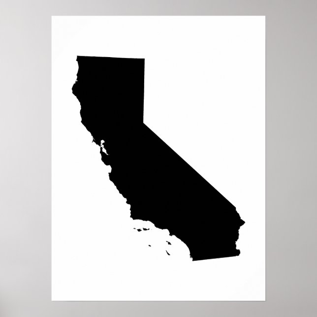 California in Black and White Poster (Front)