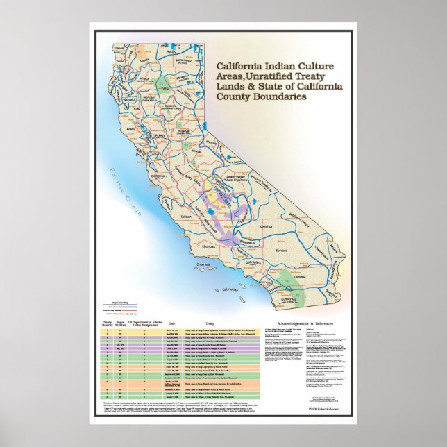 California Indian Culture Areas - Map Poster (Front)