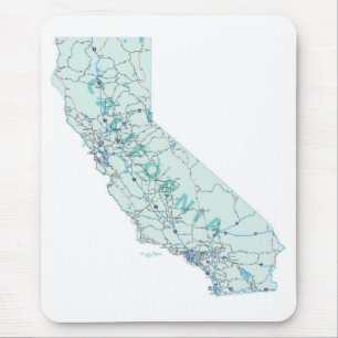 California Interstate Map Mousepad
