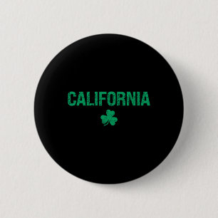 California Irish Shamrock St Patrick's Day 6 Cm Round Badge