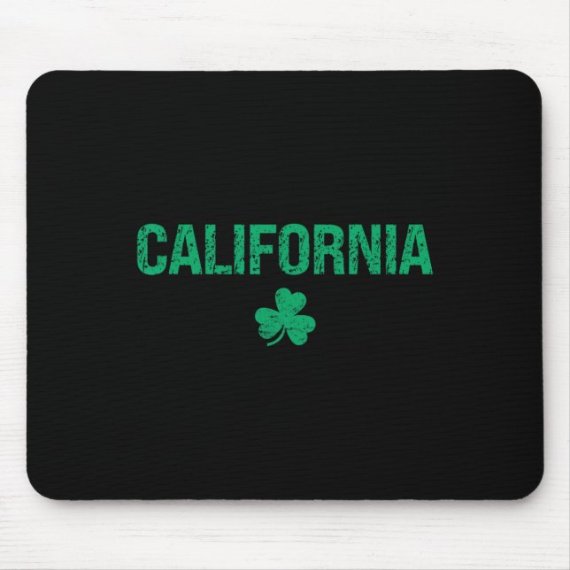 California Irish Shamrock St Patrick's Day  Mouse Mat (Front)