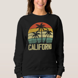 California Island Palm Beach Surfboard Surf Retro  Sweatshirt