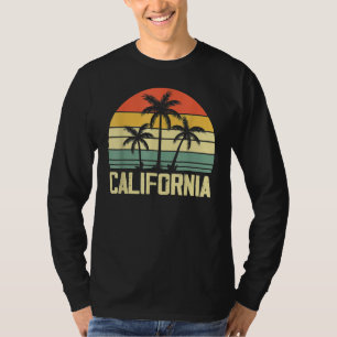 California Island Palm Beach Surfboard Surf Retro T-Shirt