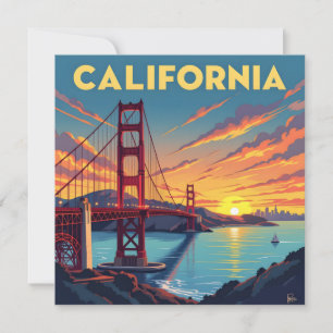 California Keepsake   The Golden Gate Bridge Blank Holiday Card