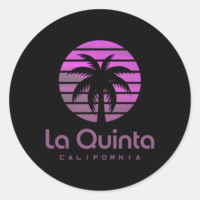 California La Quinta Classic Round Sticker (Front)