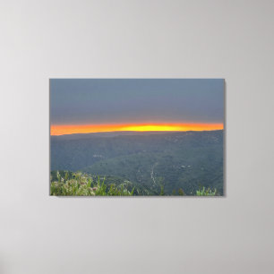 California, Laguna Beach Mountain Sunset Canvas Print