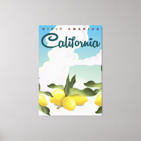 California Lemons Vintage travel print.