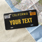 California License Plate from the 60s