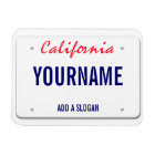 California License Plate (personalised)
