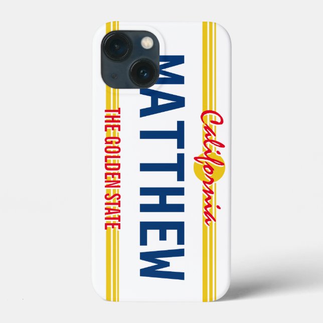 California license plate retro style custom name Case-Mate iPhone case (Back)