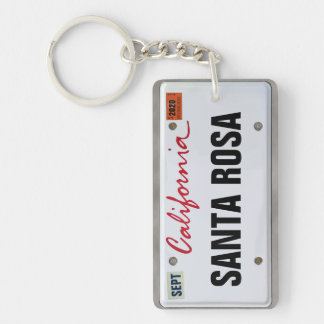 California License Plate w/your Text Key Ring