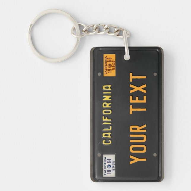California LicensePlate from the 60s Key Ring (Front)