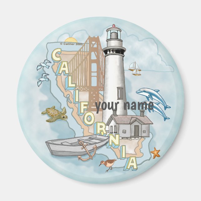California Lighthouse  magnet  (Front)
