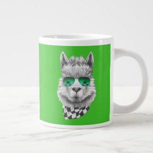 California llama large coffee mug