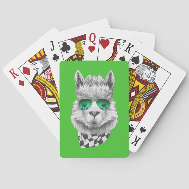 California llama playing cards (Back)