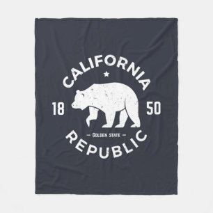 California Logo The Golden State Fleece Blanket