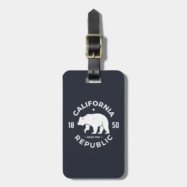 California Logo | The Golden State Luggage Tag (Front Vertical)