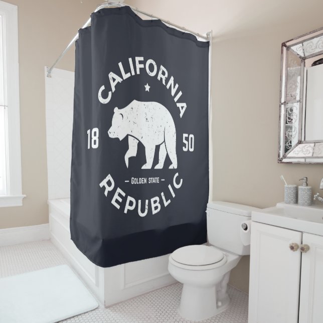 California Logo | The Golden State Shower Curtain (In Situ)
