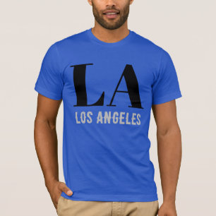 California Los Angeles City USA Retro Vintage Blue T-Shirt