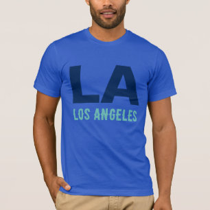California Los Angeles City USA Retro Vintage Blue T-Shirt