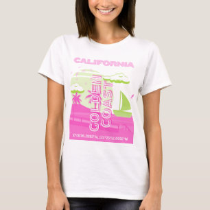 California, Los Angeles, Travel Art, Preppy, Pink T-Shirt