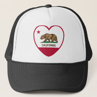 California Love - California Flag Heart Trucker Hat