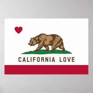 California Love Flag Poster