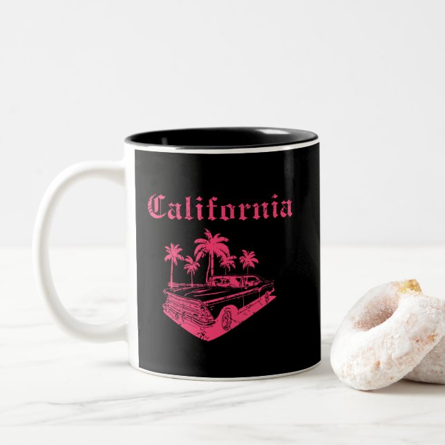 California Lowrider Two-Tone Coffee Mug (With Donut)