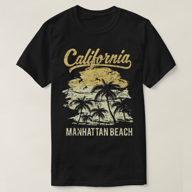 California Manhattan Beach  T-Shirt (Design Front)