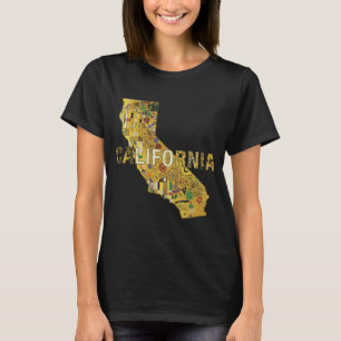 California Map and Text T-Shirt