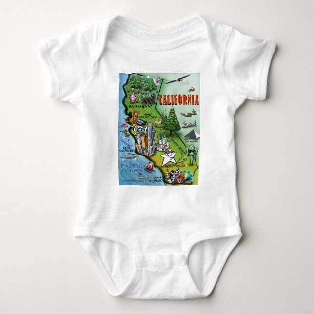 California Map Baby Bodysuit (Front)