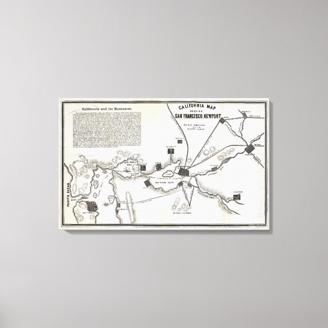 California Map Canvas Print (Front)