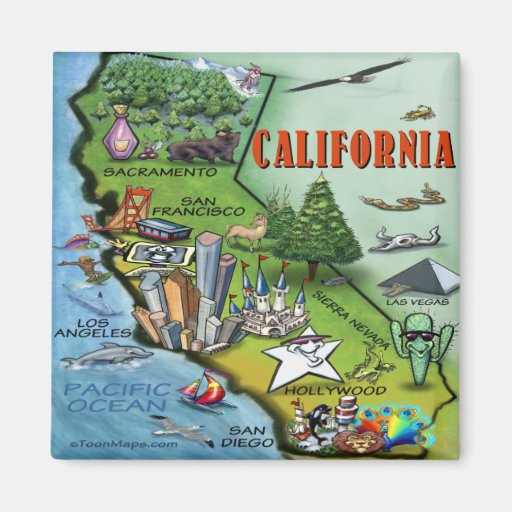 Image of California Map Magnet