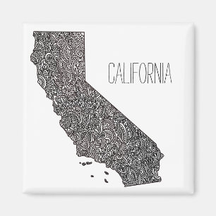 California Map Magnet